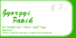 gyorgyi papik business card